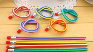 Kolorowe Magic Bendy Elastyczne Miękki Ołówek Z Gumką Dla Dzieci Pisanie Prezent Student School Office Użyj Lapis de Cor
