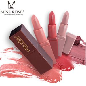 Lip Gloss 8 cores Miss Rose Marca Maquiagem Vermelho Cor Matte Batom Lips Kit Batom impermeável Nude Beleza