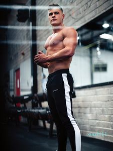 Fsahion-Alphalete Mens Joggers Casual Pants Fitness Men Sportswear Tracksuit Bottoms Skinny Sweatpants Trousers Gyms Jogger Track Pants