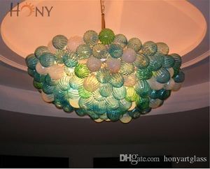 Verre art décor LED Style personnalisé résidentiel lumière artisanat artistique italien cristal acrylique bulle LED lustre