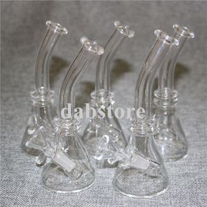 Glass Beaker Bong narghilè Mini Water Pipes gorgogliatore tubo 10mm ciotola di vetro Dab Rigs Oil wax Rig