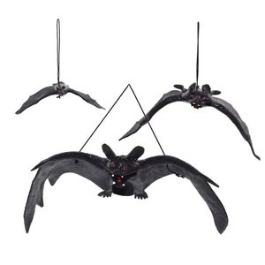 Halloween Simulation Bats Trick Toy Hanging Vampire Pendant Scary Bat April Fool's Day Halloween Decorations Party Props JK1909XB