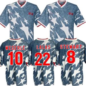 1994 USA classic Away Shirt retro soccer jerseys Wegerle Lalas Ramos Balboa 94 classic football shirts