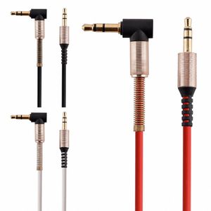 3.5mm Jack Gold Plated 90 Degree Right Angle Audio Cable for Car for iphone headphone Mp3 mp4 PC