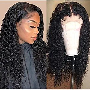 Brazilian Deep Curly Wet and Wavy Human Hair Wigs 130% Density For Women water Wave humain 360 Lace Frontal diva1