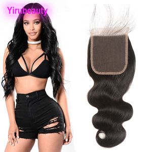Malaysian Human Hair 10-24inch Virgin Hair Body Wave Swiss Lace 5X5 Lace Closure Middle Three Free Part