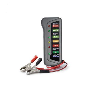 12V Auto Digital Battery Tester Alternator LED Light for Motorcycle Batterys Car Diagnostic Tool