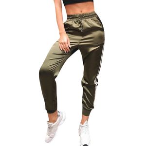 Moda per pantaloni sportivi a righe Pantaloni cargo casual Donna Pantalon Femme C19041102