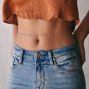 Koraliki Belly Ciała Łańcuchy Waicer Łańcuch Bikini Złoto Srebrny Kolor Moda Letnia Plaża Biżuteria Dla Kobiet Naszyjnik Biżuteria Boho