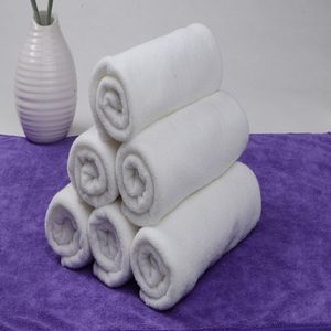 New 5Pcs Cotton Hand Bath Towel Washcloths Salon Spa Hotel Beach White 30*60CM P0.5