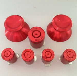 Metall-Thumbstick-Thumbsticks-Daumenstick-Griffgriffe Joystick-Kappe + Bullet ABXY-Führungstasten-Set-Kit für Xbox360-Controller SCHNELLER VERSAND