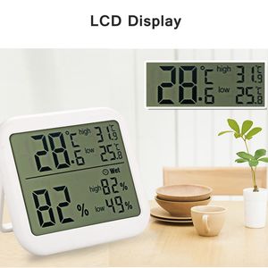 Indoor Digital Thermometer Hygrometer Wheather Station C F LCD Temperature Humidity Meter Monitor High Low Record