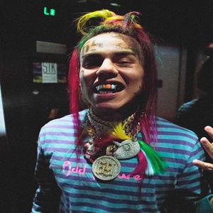 6IX9ine Pendant Micro Set mit Zirkon 69 Rotatable Scheibe 18K Halskette Street Hip Hop Rap DJ Herren Halskette