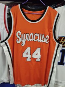 Immagine reale # 44 Derrick Coleman Maglia da basket Syracuse Orange College Retro Classic Mens Ed Maglie personalizzate con numero e nome