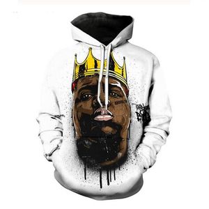 Новая мода лето дизайнер толстовки мужские Женщины 3D Повседневный Hoodie Biggie Smalls Harajuku Пуловеры RQ0666