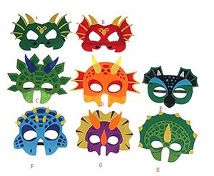 Novelty Stegosaurus Dinosaur Felt Masks Kids Dress Up Costume Triceratop Face Mask Birthday Themed Party Gift Tyrannosaurus Rex Pterosaur