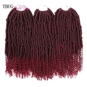 PRE LOOP EASY INSTALL Bomb twist 14" synthetic crochet braids hair extensions Bomb twist braiding hair Low temperature flame retardant fiber