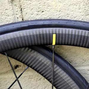 Fahrrad-Kohlenstoff-Wheelset-Lager geklebt Roadbike Röhrchen Novatec Powerway Hubs 700c 25 mm breites Superlichtrand 50 mm 3k Twill-Radfahrräder 38/45/50/60 mm Avalierbar