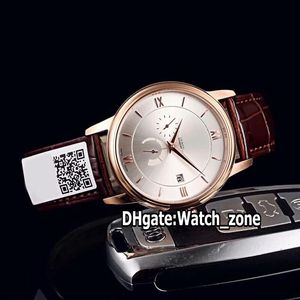 Cheap nuova cassa in oro rosa 39.5m 424.53.40.21.02.001 quadrante bianco in pelle Automatic Watch Mens Brown cinturino di alta qualità orologi Watch_zone