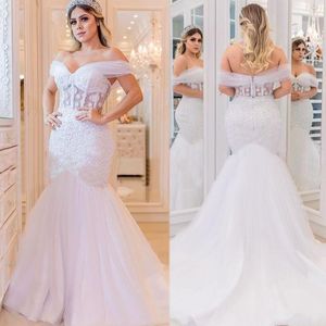 2020 Afryki Illusion Suknie ślubne Zroszony Syrenka Suknia Ślubna Plus Size Sexy Bride Trumplet Backless Robes De Mariée Arabia Saudyjska