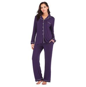 Sleepwear Autunno Inverno Dress Casa Abito femminile Modale Pigiama Abito a maniche lunghe Abito europeo e americano