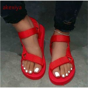 AKEXIYA Summer Soft Slip Sandals 2020 New Women Buckle Strap Foam Sole Durable Sandals Ladies Outdoor Casual Beach Shoes Woman