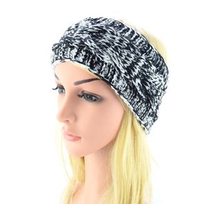 Twist Knot Kvinnor Sticka Varm Headband Vinter Varm Turban Yoga Hårband Sport Ull Sticka Hårband för Kvinnor Flickor Hår Tillgängelse