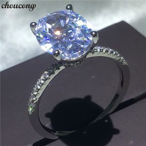 choucong Luxus-Versprechen-Fingerring aus 925er-Sterlingsilber, ovaler Schliff, 3 Karat Diamant, Verlobungsring für Damen, Hochzeitsschmuck