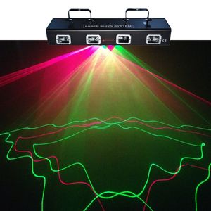 Padrão Sharelife 4 Lente Red Raio Verde Efeito DMX Master-Slave Laser Luz Início Gig Party DJ Stage Iluminação Som Auto 505RG