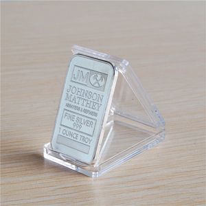 DHL gratis frakt 50st/parti 1 oz Johnson Matthey Silver Bars