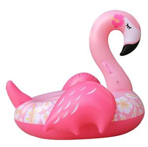 new150cm floral print flamingo mattress inflatable swan water pool swim ring cute water toy for kids adult pvc raft lounger