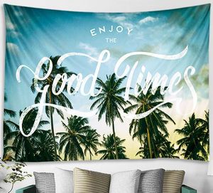 Wall Hanging Tapestry 150*130cm Polyester Bohemian Tapestries Scenery Pattern Blanket Beach Towels Tree Sunset Shawl Home Decor GGA3249-7