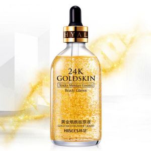 24K Gold Foundation Liquid Essência hidratante Base de maquiagem facial natural 24K Oil de folha de ouro