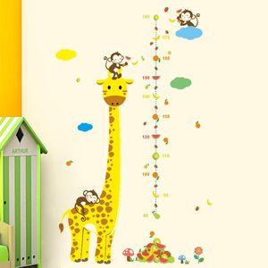 DIY Ev Dekoratif Süpürgelik duvar Etiketler The Giraffe Yükseklik boyutu Suya Yatak Odalı Kır Duvar Kağıtları