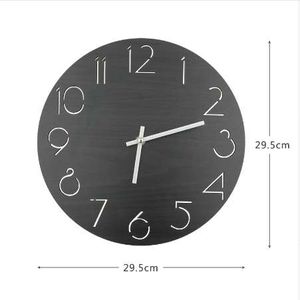 Kreative Wanduhr für Wohnzimmer, minimalistisch, modern, Zuhause, rund, Persönlichkeit, still, Garten, Kiefer massiv