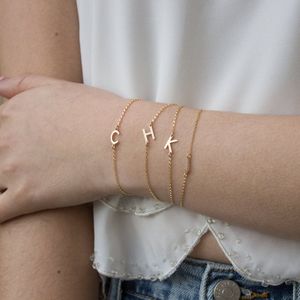 Fashion Gold Silver Letter Bracelet & Bangle For Women Adjustable Name Bracelets Jewelry Female Gift Pulseras Mujer