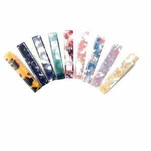 Hair Clip Barrettes Accessories Acrylic Hairpin Women Girls Acetate Leopard Print Rectangle Waterdrop Tin Foil Shiny Hairgrip 20pcs FJ903