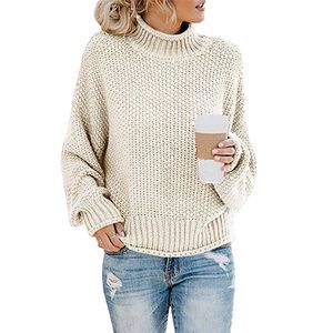 10 Colors Women Fashion Sweater Winter Loose Turtle Neck Knitted Sweaters Long Sleeve Solid Color Top Women Autumn Female Sweater