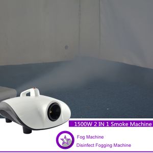 Sharelife 110V 220V 1500W 2 EM 1 Desinfetar termostática Temporizador fumaça Fog Machine para carro Início DJ Festa Programa KTV Stage Lighting Effect W1500