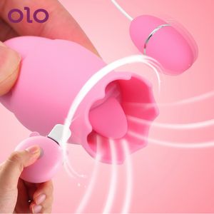 Olo tunga vibrator bröst förstora massager g spot masturbator nippel sucker sexleksaker för kvinna klitoris slickar stimulator mx191228