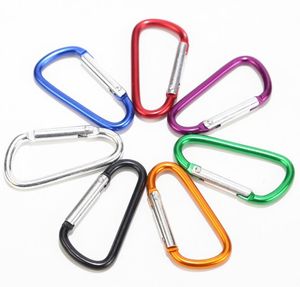 Climbing Button Carabiner keychain mini Aluminum multitool Durable camping hiking key ring Chain Snap Clip Hooks EDC Key Holder rings