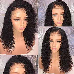 Brasileiro profundo curly transparente hd lace cabelo humano 360 peruca frontal pré pllucked wave wigs dianteira 130% densidade densidade1