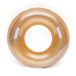 Glitter inflável anel de natação engrossar piscina flutuar bilhão de bilhete de ar tubo de ar circal para nadar verão esportes de água brinquedos em Promoção