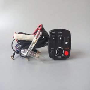 Controllo interruttore combinato multifunzionale DC12V con allarme, sirena, lampada, microfono, funzione di regolazione del volume per motocicletta