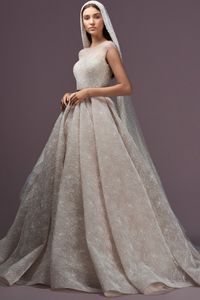 Sukienki najnowsze eleganckie z koralikami pełne koronkowe rękawie szlafrok dearie sukienki ślubne suknie ślubne plus rozmiar