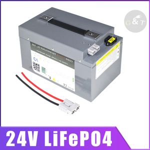 24V 100AH Lifepo4 Battery 60Ah Battery With BMS Charger for Inverter RV EV Solar Panel Security Equipment Tourist Boat
