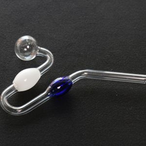U shaped concentrate glass bongs curved recycle hand water pipe multicolored oil burner pipes creative smoking accessory dabber tool