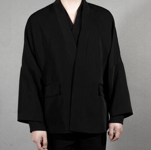 Casacos de Trench dos homens S-5XL 2021 Moda Primavera Personalizado Lapela Solta Kimono Jacket