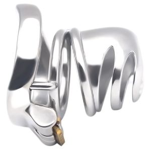 Sex Massager304 Rostfritt stål Male Chastity Device Super Small Cock Cage With Stealth Lock Ring Sex Toy