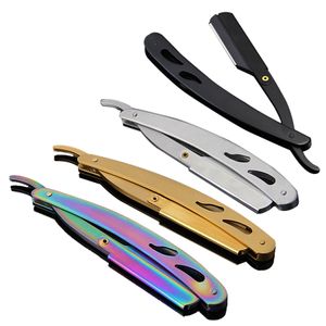 Мужчины профессиональные прямые краевые парикмахерские бритвы Classic Travel Home Barber Razor Beard Beathing Hair Removal Tools 4Styles Rra1517